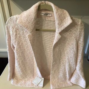 Gorgeous Handmade in Italy Sparkle Sweater Jacket